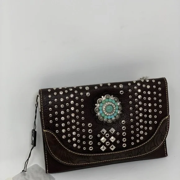 Montana west American bling clutch crossbody bag - Picture 12 of 16